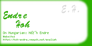endre hoh business card